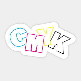 CMYK Letters Sticker